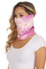 Fashion Neck Gaiter and Face Covering (3 Pack) -Orange Fuchsia Tie Dye