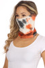 Fashion Neck Gaiter and Face Covering (3 Pack) -Black Rust Tie Dye