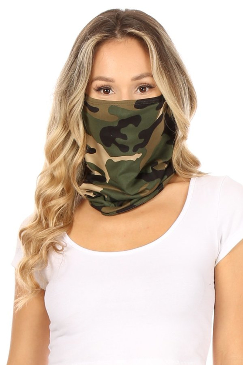 Fashion Neck Gaiter and Face Covering - Camouflage