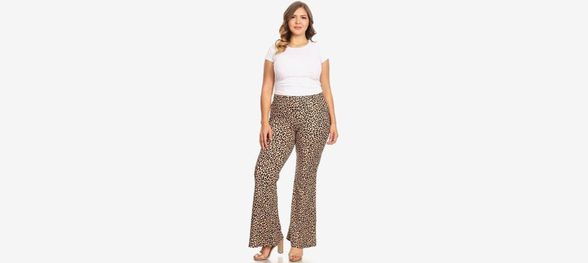 Plus Size Ribbed Flare Pants – 2020AVE