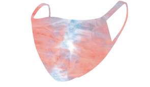 2 Layer Reusable Mask-Peach Blue Summer Tie Dye 