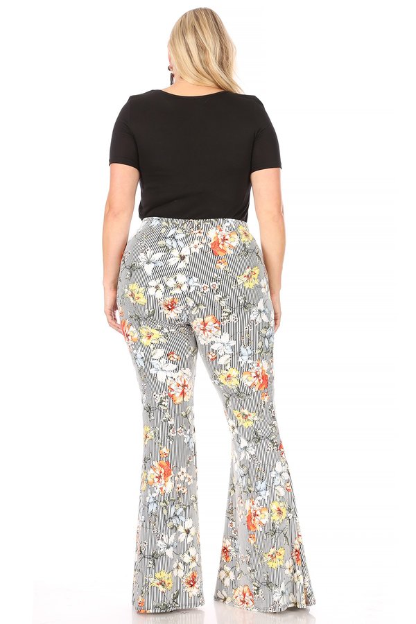 Final Sale Plus Size 2pc Crop Top & Palazzo Pant Set in Green Floral P |  Lace up trousers, Plus size two piece, Plus size womens clothing