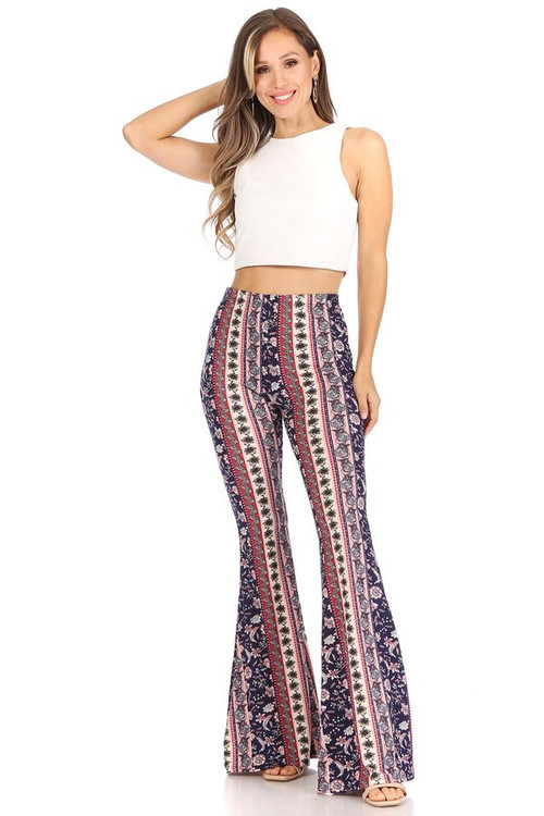 Aztec Wide Leg Flare Pant - VIBE Apparel Co.