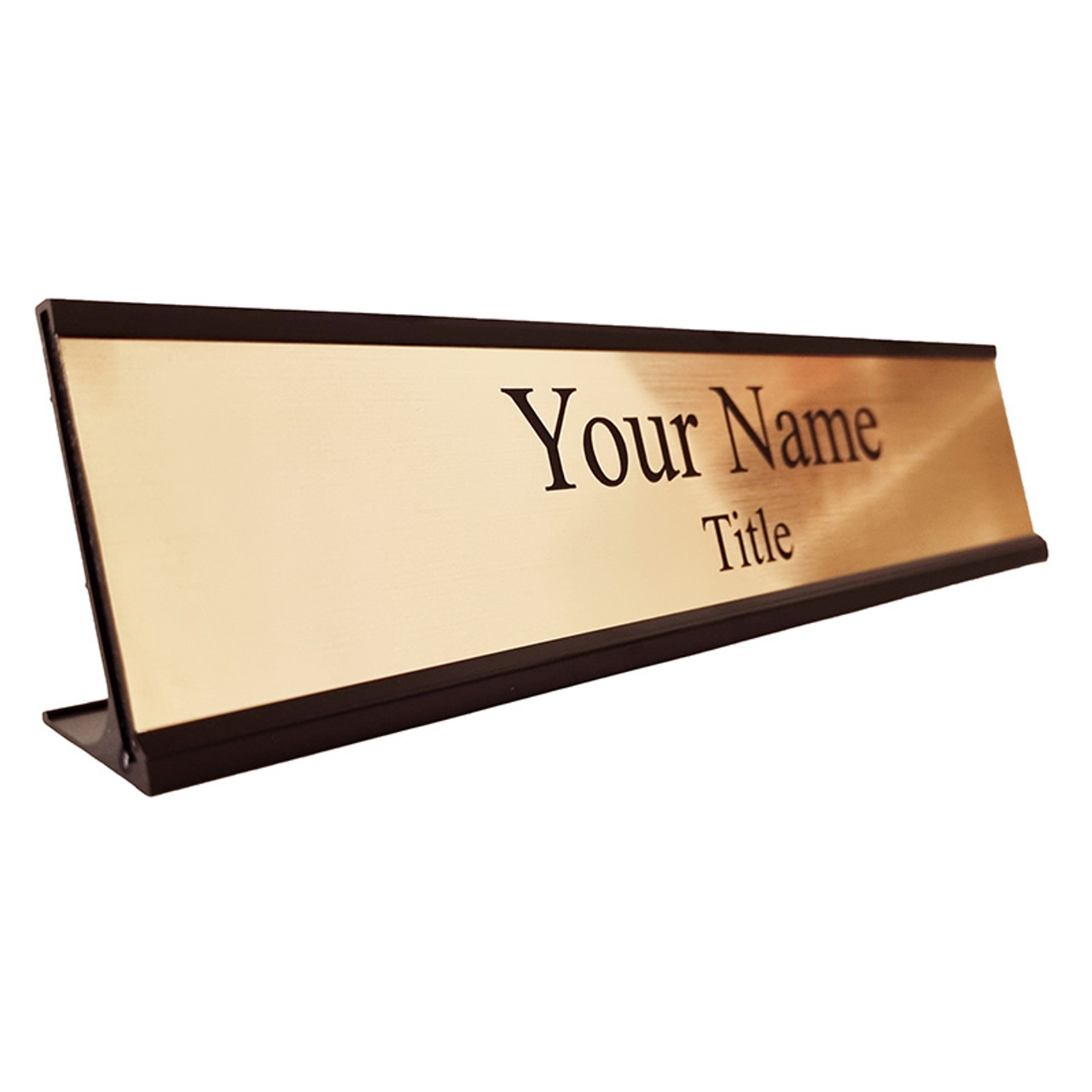 nameplate on desk