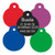 Pet Tag Anodised Aluminium Round Shape