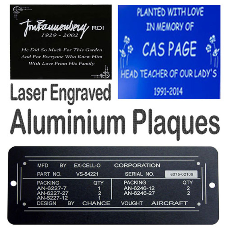 Aluminium Plaque - Laser Engraved