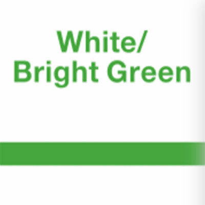 White - Bright Green