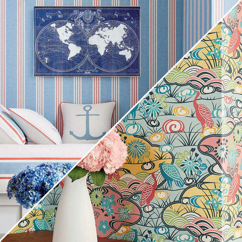 Pavilion Wallpaper by Thibaut WallpaperSales.co.uk