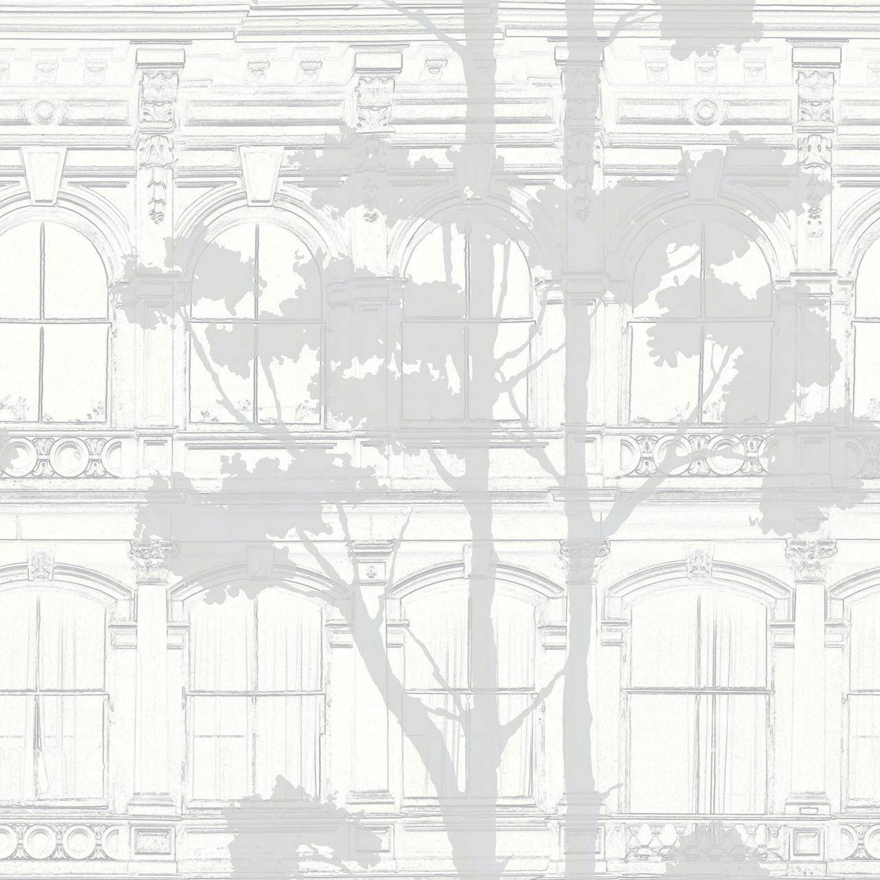 Today Interiors Transition Architecture With Tree Shadow FJ31510 Wallpaper  | WallpaperSales