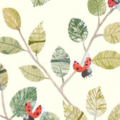 W586/01 Ladybugs Yuval Zommer Picturebook Wallpaper By Villa Nova W586/01 Ladybugs Yuval Zommer Picturebook Wallpaper By Villa Nova