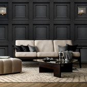 7378 Amara Black Panel Wallpaper By Belgravia