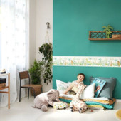 RONI85657588 Leon Frise Rose & Nino Wallpaper by Casadeco