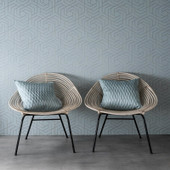 W7352-06 Hexagon Trellis Metropolis Vinyls Three Wallpaper By Osborne & Little W7352-06 Hexagon Trellis Metropolis Vinyls Three Wallpaper By Osborne & Little