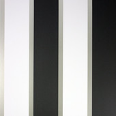Osborne & Little Strand Fitzroy Stripe White, Black and Pale Gilver - W6295-04 Wallpaper