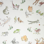 Zagazoo Quentin's Menagerie Cream - W6063/04 Wallpaper Zagazoo Quentin's Menagerie Cream - W6063/04 Wallpaper