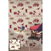 99180 London Flock Flamante Wallpaper by Holden Décor