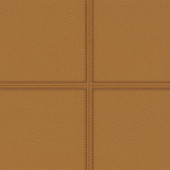 419016 Faux Leather Tan Tile Panel Club Wallpaper by Rasch