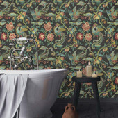 BW45087-5 Chifu Charcoal-Multi Signature II Wallpaper by GP & J Baker