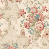 FG103/V117 Floral Rococo Icons Wallpaper by Mulberry Home