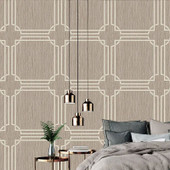 GB 2916 Grasscloth Geometric Natural Beige Wallpaper by Belgravia Zambaiti Parati