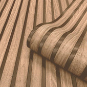 GB 2920 Wood Slat Walnut Wallpaper by Belgravia Zambaiti Parati