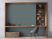 65009 Greek Tile Black Blue Feel Wallpaper By Hohenberger