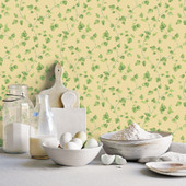 G45430 Just Ivy Just Kitchens Yellow and Green Wallpaper By Galerie