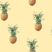 G45452 Pineapples Just Kitchens Yellow Wallpaper By Galerie