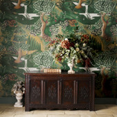 Verdure Cotswolds Manor Lead Blue Wallpaper by Zoffany Verdure Cotswolds Manor Lead Blue Wallpaper by Zoffany