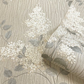 41320 Tiffany Fiore Floral Beige Wallpaper by Belgravia