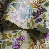 W0139/01 Bloom Exotica 2 Amethyst Wallpaper by Clarke & Clarke W0139/01 Bloom Exotica 2 Amethyst Wallpaper by Clarke & Clarke