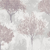 118714 Birch Mauve Superfresco Easy Wallpaper by Graham & Brown