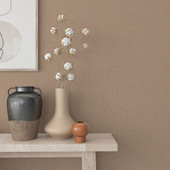 33966 Eden Linen Beige/Brown Wallpaper By Galerie