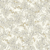 86371108 Symphorine Arts and Crafts Beige Lin Wallpaper by Casadeco