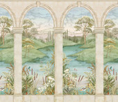 W7814-02 Colonnato Mural Rhapsody Plaster Wallpaper by Osborne & Little