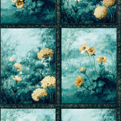 W0155/02 Artus Marianne Denim and Ochre Wallpaper by Clarke & Clarke