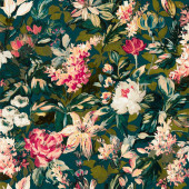 W0158/04 Lilum Marianne Peacock Wallpaper by Clarke & Clarke