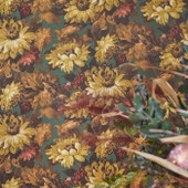 W0162/04 Sunforest Marianne Sage and Russet Wallpaper by Clarke & Clarke