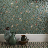 216820 Bird & Pomegranate Compilation Wallpaper By Morris & Co