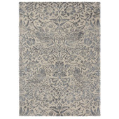 028105 Pure Strawberry Thief Ink Rug by Morris & Co