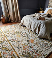 127401 Wilhelmina Linen Mustard Rug by Morris & Co