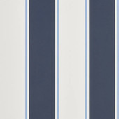 PRL703/03 Mapleton Stripe Signature Florals Midnight Wallpaper by Ralph Lauren