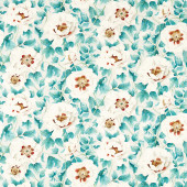 121156 Florent Colour 4 Hempseed, Lagoon and Rosehip Fabric by Harlequin