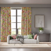 121167 Kalina Colour 4 Parchment, Forest and Azalea Fabric by Harlequin 121167 Kalina Colour 4 Parchment, Forest and Azalea Fabric by Harlequin