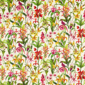 121167 Kalina Colour 4 Parchment, Forest and Azalea Fabric by Harlequin 121167 Kalina Colour 4 Parchment, Forest and Azalea Fabric by Harlequin