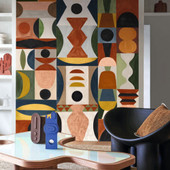 75564078 Modelage Panel L'Atelier Wallpaper by Casamance