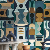 75564282 Modelage Panel L'Atelier Wallpaper by Casamance