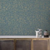 120384 Gypsophila Blue / Soft Gold Wallpaper by Clarissa Hulse 120384 Gypsophila Blue / Soft Gold Wallpaper by Clarissa Hulse