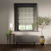 F1681/03 Acanthus William Morris Designs Slate and Dove Fabric by Clarke & Clarke