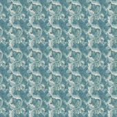 F1681/04 Acanthus William Morris Designs Teal Fabric by Clarke & Clarke